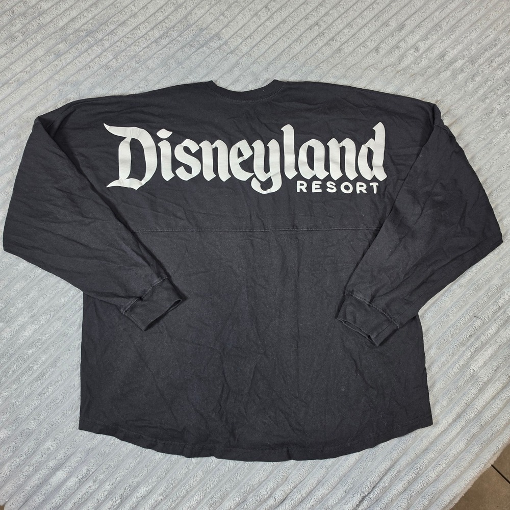 Disneyland Resort Spirit Jersey Black Long Sleeve Print Shirt Est 1955 2XL